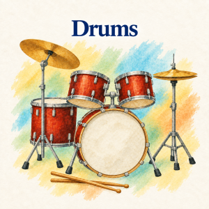 Drums music lessons at Red Barn Music School